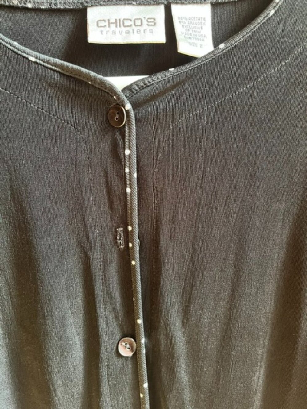 Buttoned black top. - Picture 3 of 3